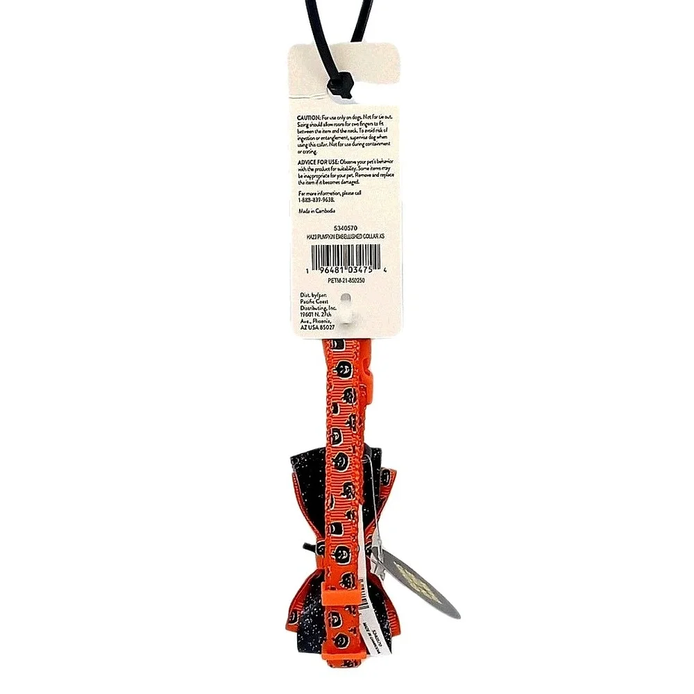 Thrill's And Chills Glow In The Dark Halloween Adjustable Dog Collar